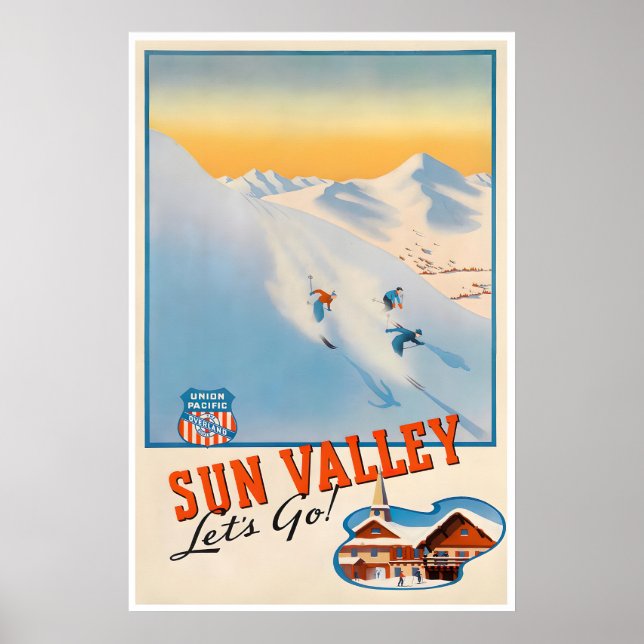 Sun Valley Poster Idaho Kunst Union Pacific (Vorne)