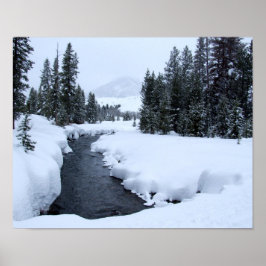 Sun Valley Snow Stream Print Poster