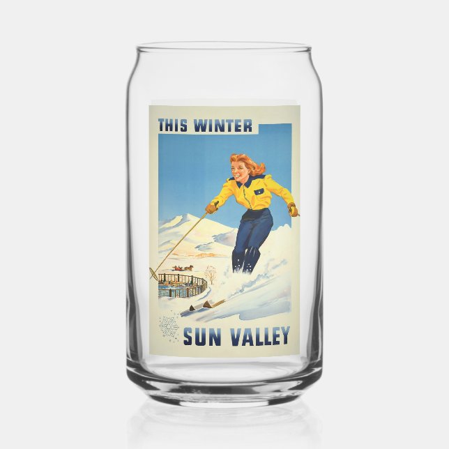 Sun Valley USA Vintage Travel Dosenglas (Vorderseite)