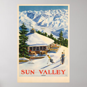 Sun Valley Vintage Reiseposter Drucke