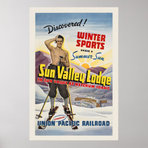 Sun Valley Vintage Reiseposter Poster