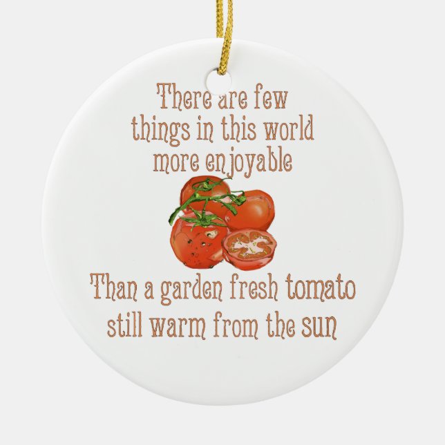 Sun Warme Tomaten Keramikornament (Vorne)