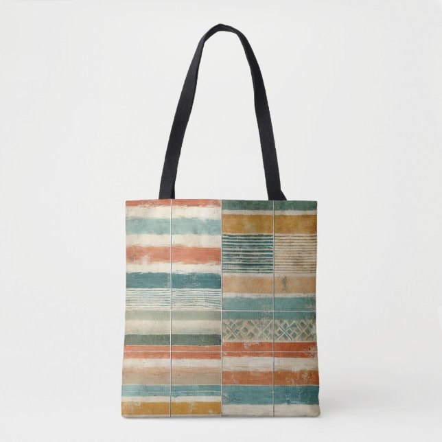 Sun washed coastal stripes Tote bag (Vorderseite)