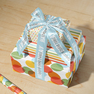 Sun-Washed Natural Colors Mixed Pattern Birthday Geschenkpapier Set