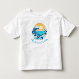 Sun, waves, shell kleinkind t-shirt