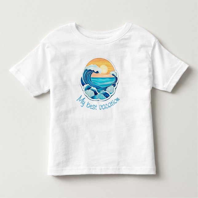 Sun, waves, shell kleinkind t-shirt (Vorderseite)