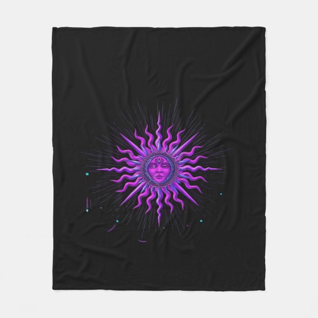 Sun - Whimsigoth Graphic Fleecedecke (Vorderseite)