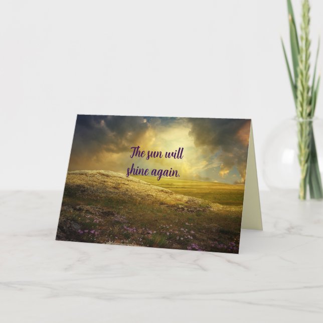 SUN WIRD SYMPATHY CARD SCHIEN DANKESKARTE (Vorderseite)