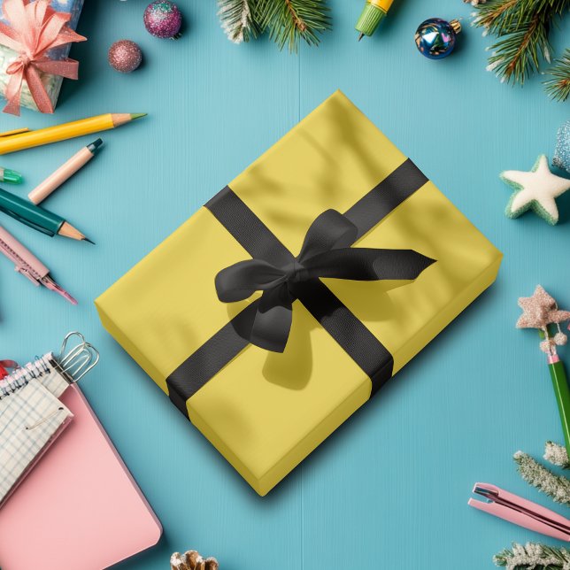 Sun Yellow Solid Color | Classic | elegant Geschenkpapier (Von Creator hochgeladen)