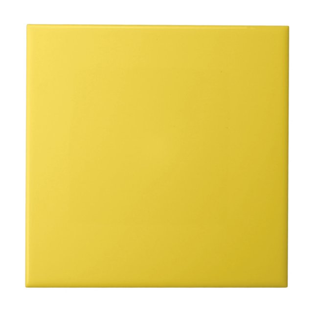 Sun Yellow Solid Color | Klassisches Elegant Fliese (Vorderseite)