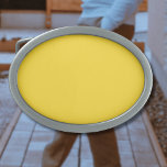 Sun Yellow Solid Color | Klassisches Elegant Ovale Gürtelschnalle<br><div class="desc">Sun Yellow Solid Color | Classic | MINIMALISTISCH | elegant | Trendy | Stilvoll | Hochzeit | Geburtstag | Geschenk</div>