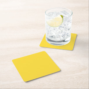 Sun Yellow Solid Color Klassisches Elegant Rechteckiger Pappuntersetzer