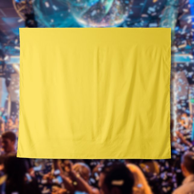 Sun Yellow Solid Color | Klassisches Elegant Wandteppich (Von Creator hochgeladen)