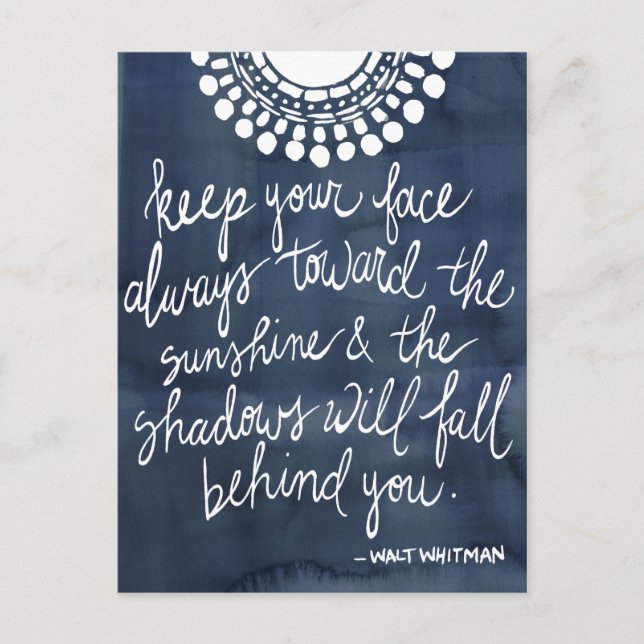 Sun Zitat II Postkarte (Vorderseite)