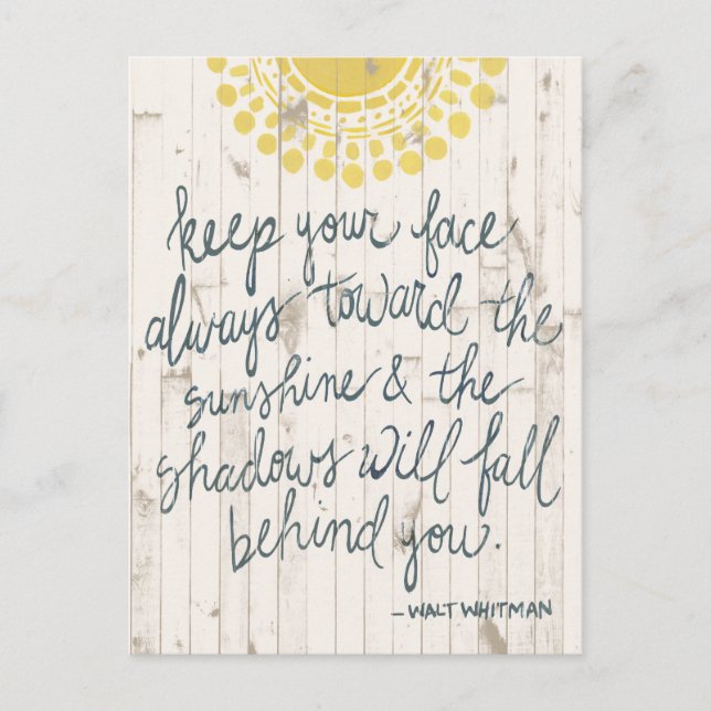 Sun Zitat III Postkarte (Vorderseite)