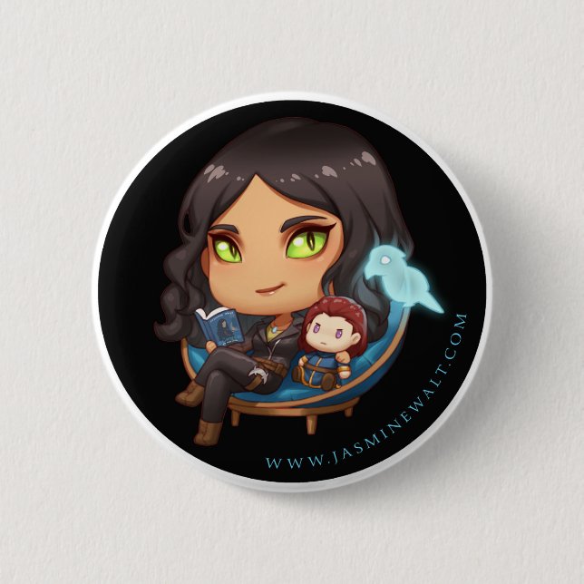 Sunaya Chibi Lesestuhlknopf Button (Vorderseite)