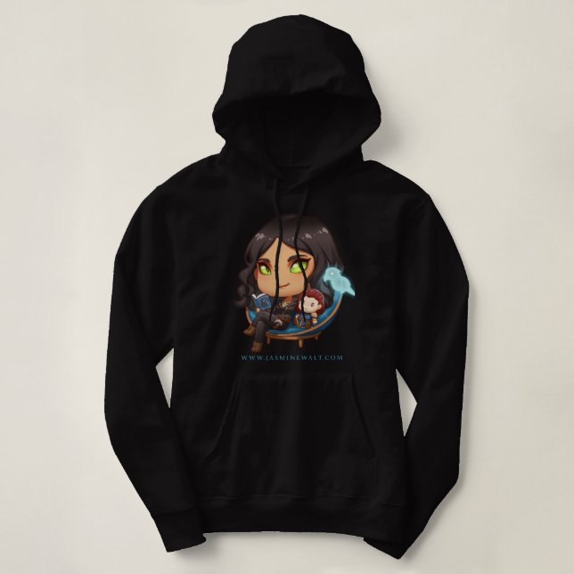 Sunaya, das Chibi Hoodie liest (Design vorne)