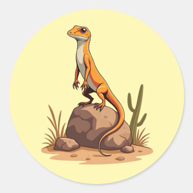 Sunbader Lizard Vibes Runder Aufkleber (Vorderseite)