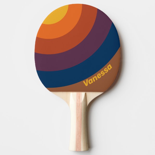 Sunbaked Clay Circle Stripe with Name Tischtennis Schläger (Vorderseite)