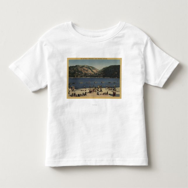 Sunbathers u. Schwimmer auf dem Strand Kleinkind T-shirt (Vorderseite)