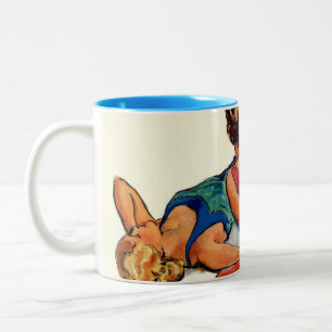 Sunbathers Zweifarbige Tasse