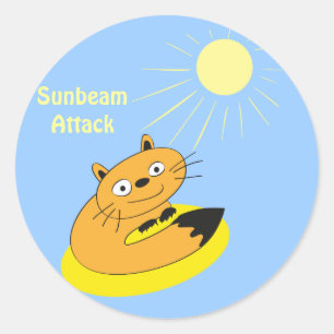 Sunbeam Attack Runder Aufkleber