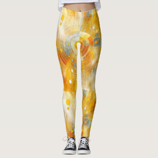 "Sunbeam Bliss - Lebhaft gelb Abstrakt Leggings