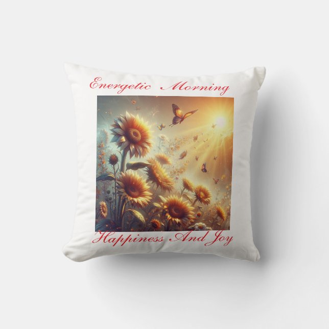 "Sunbeam & Sunflower Bliss" Kissen (Vorderseite)