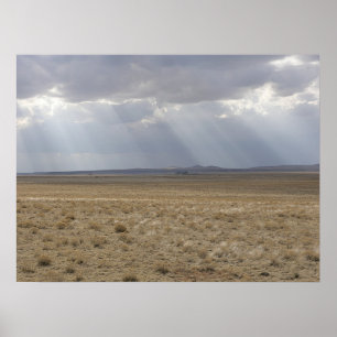 Sunbeams über dem schlichten poster