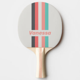 Sunbleached Coral Pin Striped with Name Tischtennis Schläger