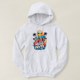 Sunburned Salty and Happy - Retro Beach Vibes Hoodie