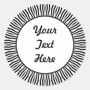 SunBurst 02 Runder Aufkleber