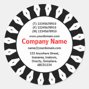 SunBurst 04 Business Runder Aufkleber