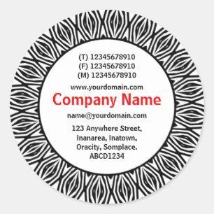 SunBurst 06 Business Runder Aufkleber