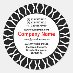 SunBurst 07 Business Runder Aufkleber