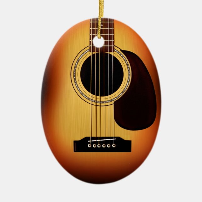 Sunburst Acoustic Guitar Keramikornament (Vorne)