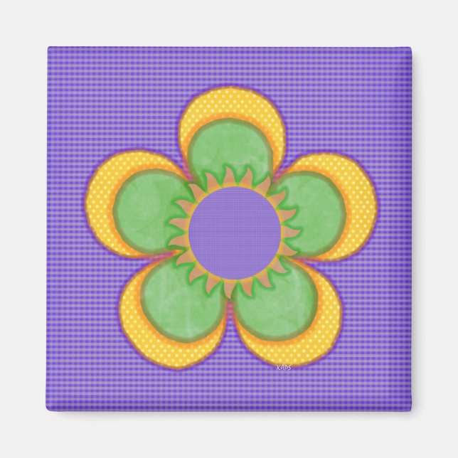 Sunburst-Blume Magnet (Vorne)