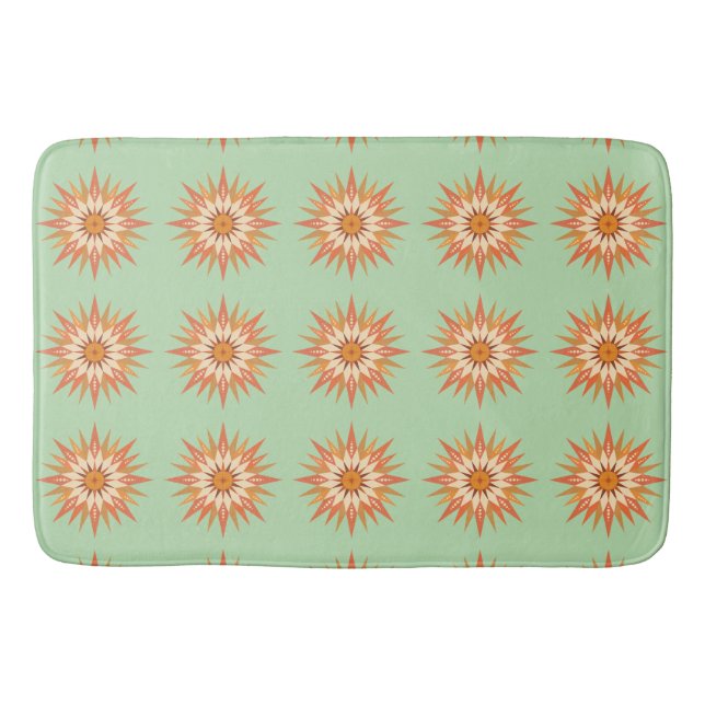 Sunburst Boho Bath Mat Badematte (Vorderseite)