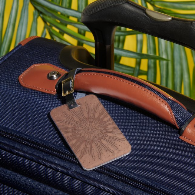 Sunburst boho mandala gepäckanhänger (Vorderseite Insitu 1)