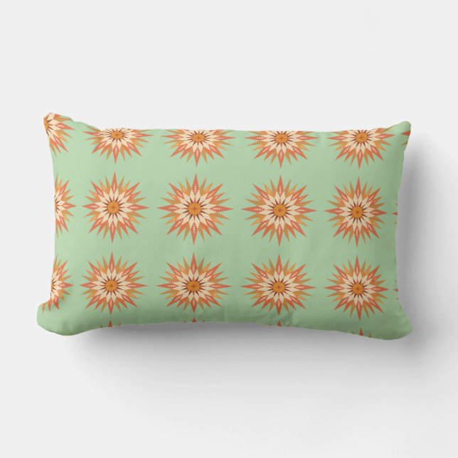 Sunburst Boho Throw Kissen (Vorderseite)