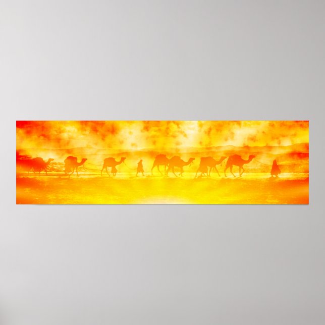 Sunburst Camel Caravan Poster (Vorne)