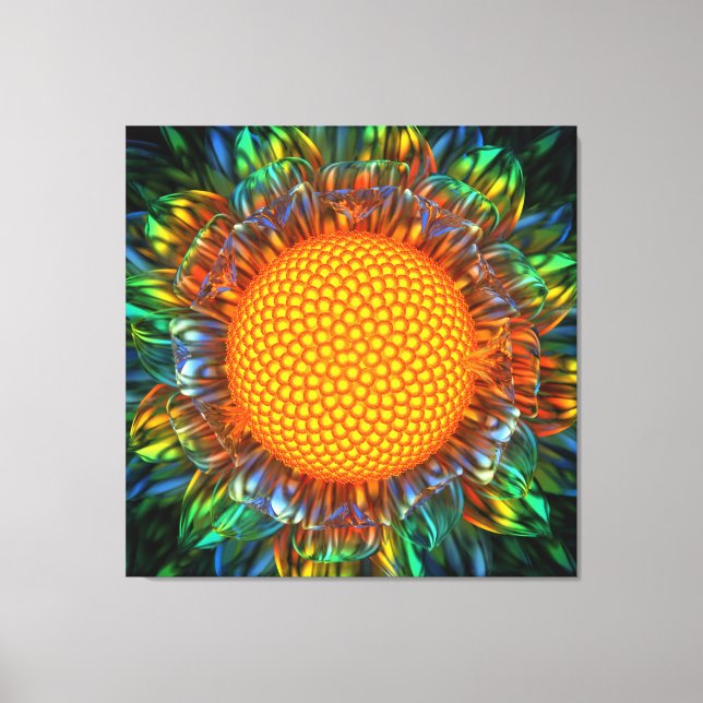 "Sunburst Daisy" Stretched Canvas Print Leinwanddruck (Vorderseite)