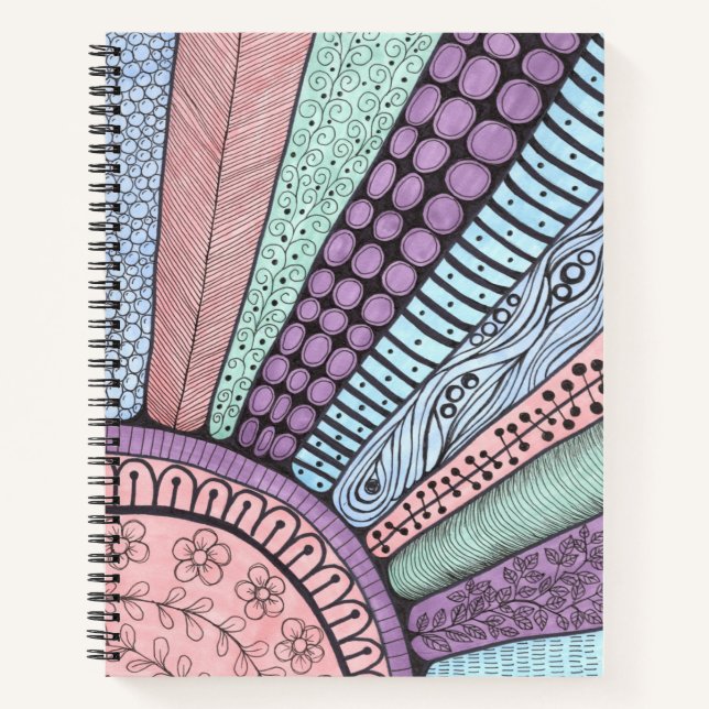 Sunburst Design Notebook Notizbuch (Vorderseite)
