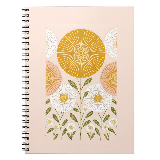 Sunburst Garden Notebook Notizblock (Vorderseite)