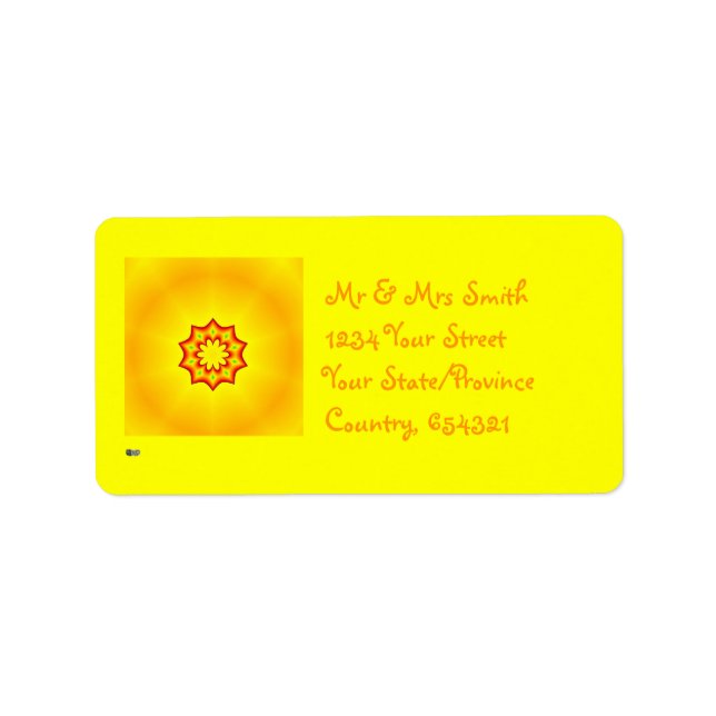 Sunburst Labels Adressaufkleber (Vorne)