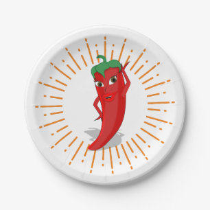 Sunburst Red Hot Pepper Diva Pappteller