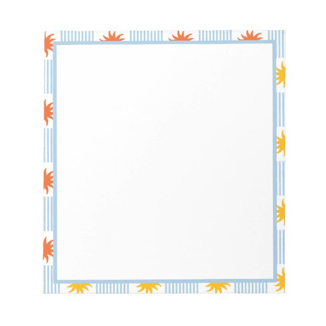 Sunburst Stripes Border Notepad Notizblock (Vorderseite)