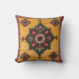 Sunburst Stripes" Türkisches Kilim Kissen: Vintag Kissen