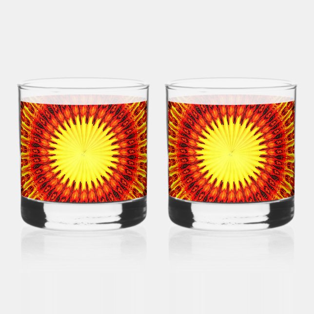 Sunburst Trinkbehälter Set Whiskyglas (Rückseite)