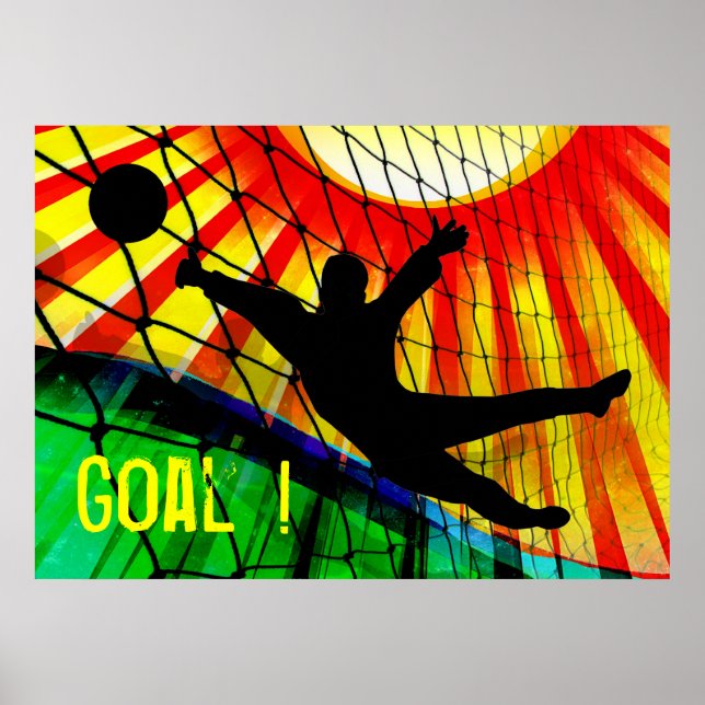 Sunburst und Net Soccer Goalie Poster (Vorne)